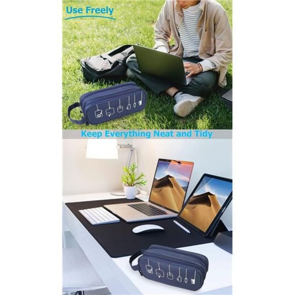 Electronics Organizer Cable Organizer Bag Portable Waterproof Bag - Picture 5 of 6